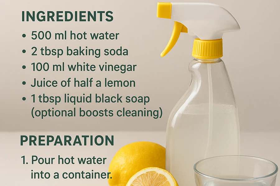 Limpieza natural con ingredientes caseros